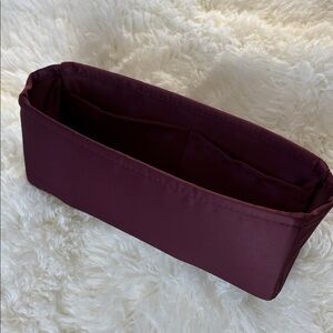 Burgundy Silk Bag Organizer/Insert for Chanel Medium Flap